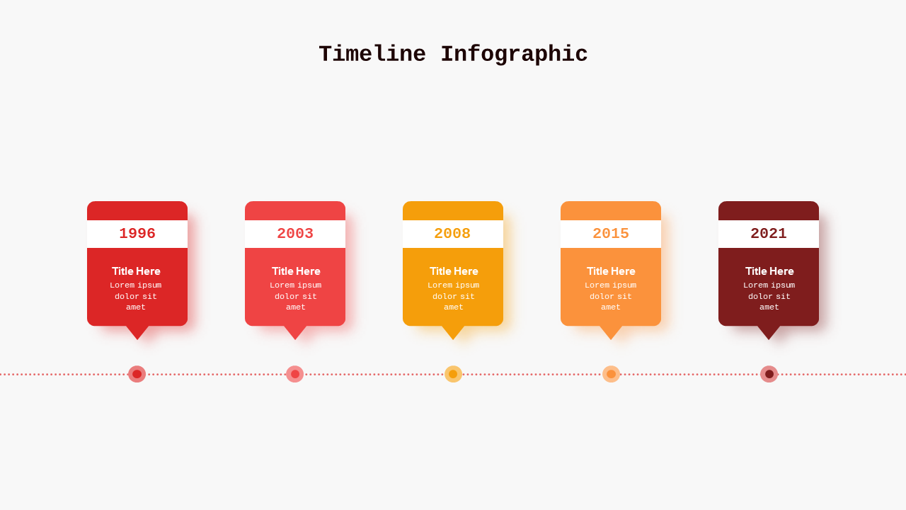 Timeline Infographic PowerPoint Template (Crimson...
