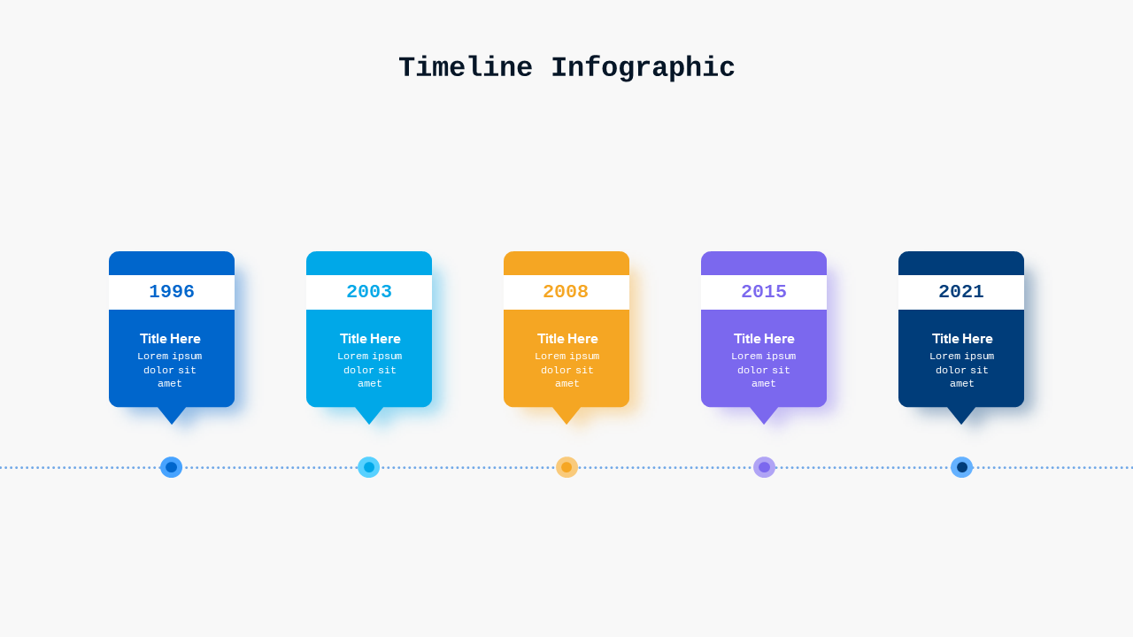 Timeline Infographic PowerPoint Template (Ocean Blue)