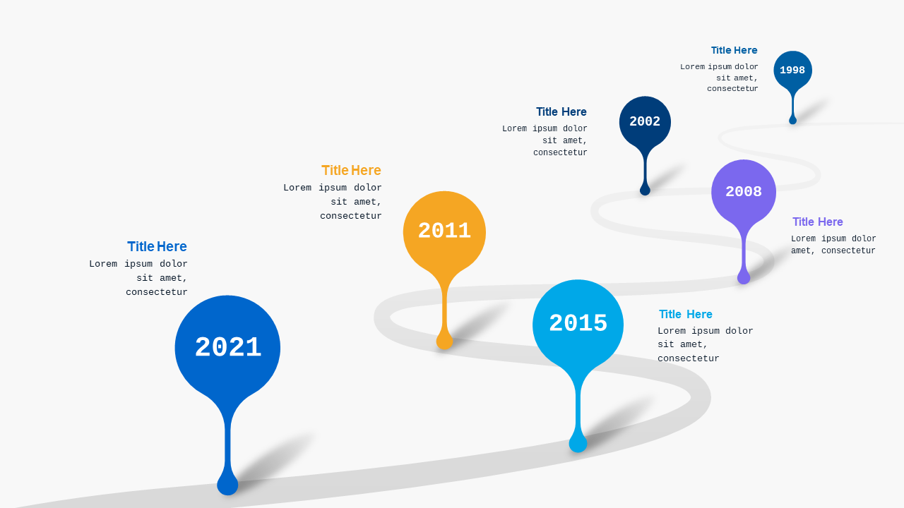 Timeline Infographic PowerPoint Template (Ocean B...