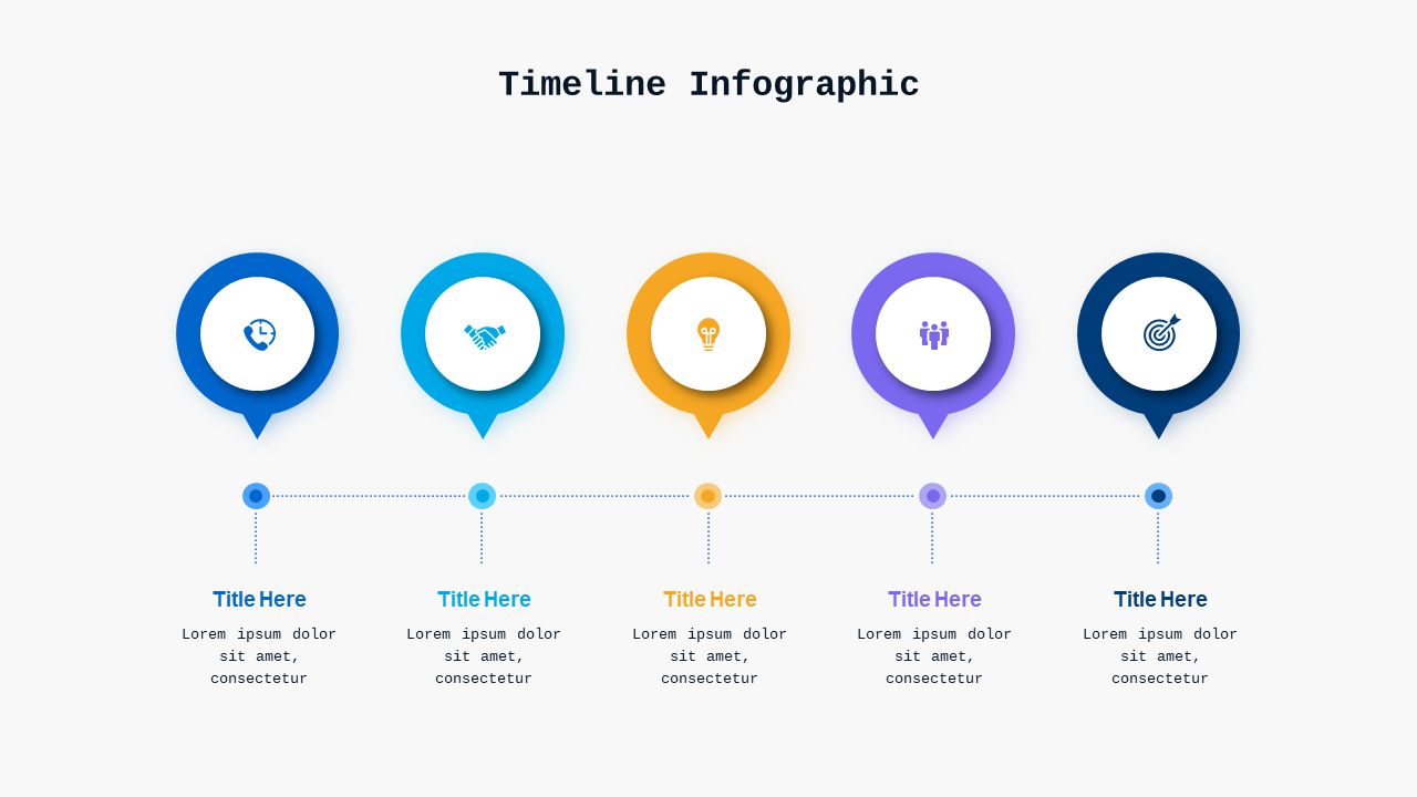 Timeline Infographic PowerPoint Template (Ocean B...
