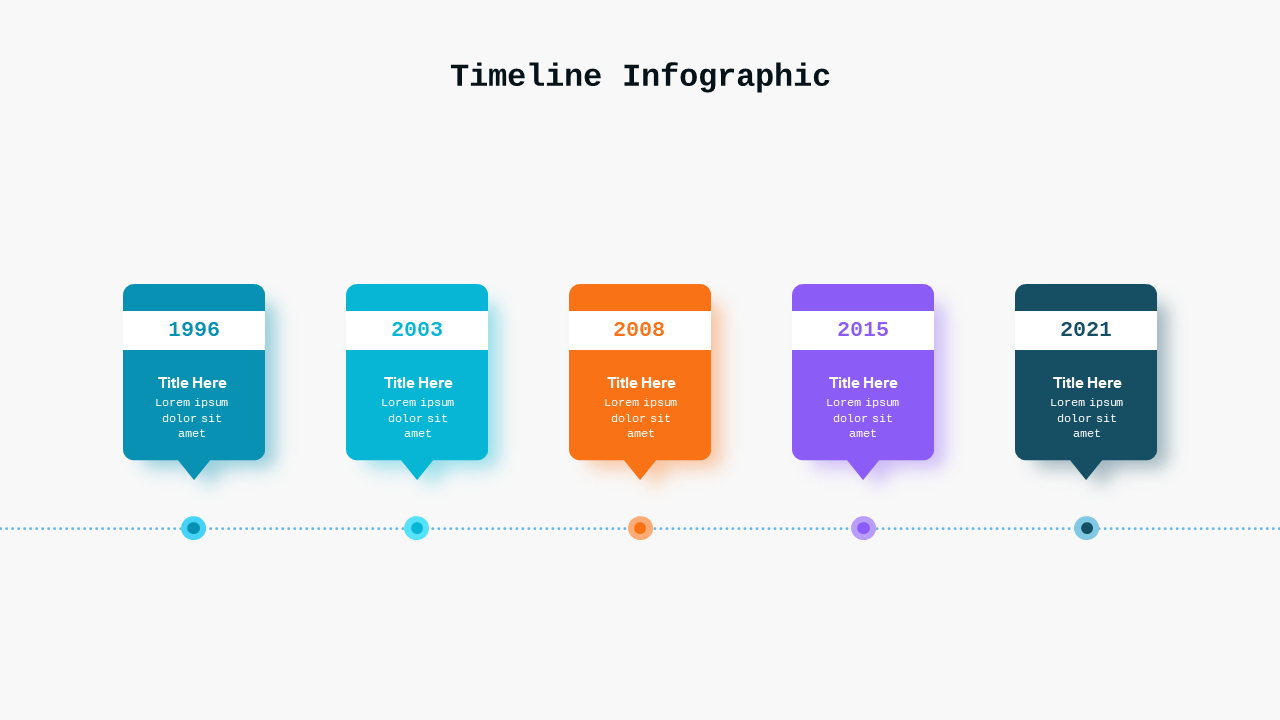 Timeline Infographic PowerPoint Template (Teal Mo...