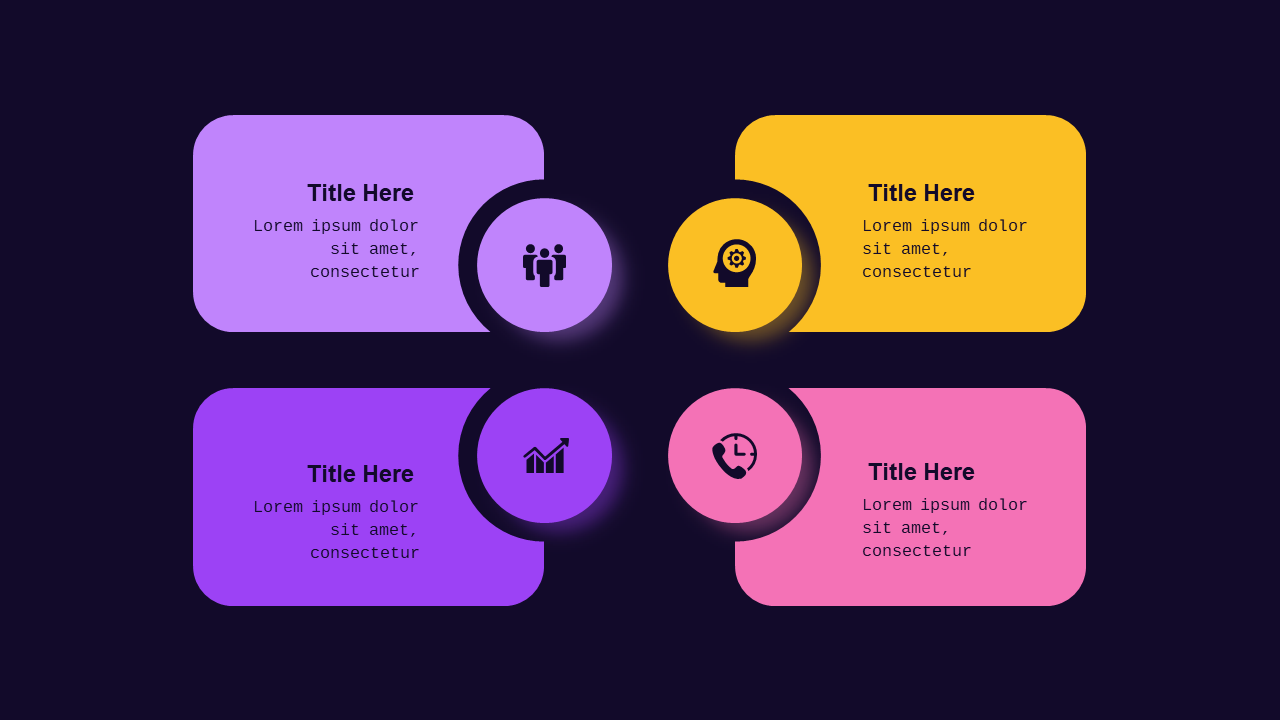Red Circular and Heart-Shaped Business Diagrams V3