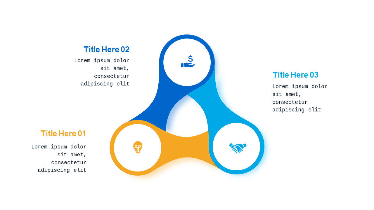 Triangular Infographic Diagram PowerPoint Template (Ocean Blue)
