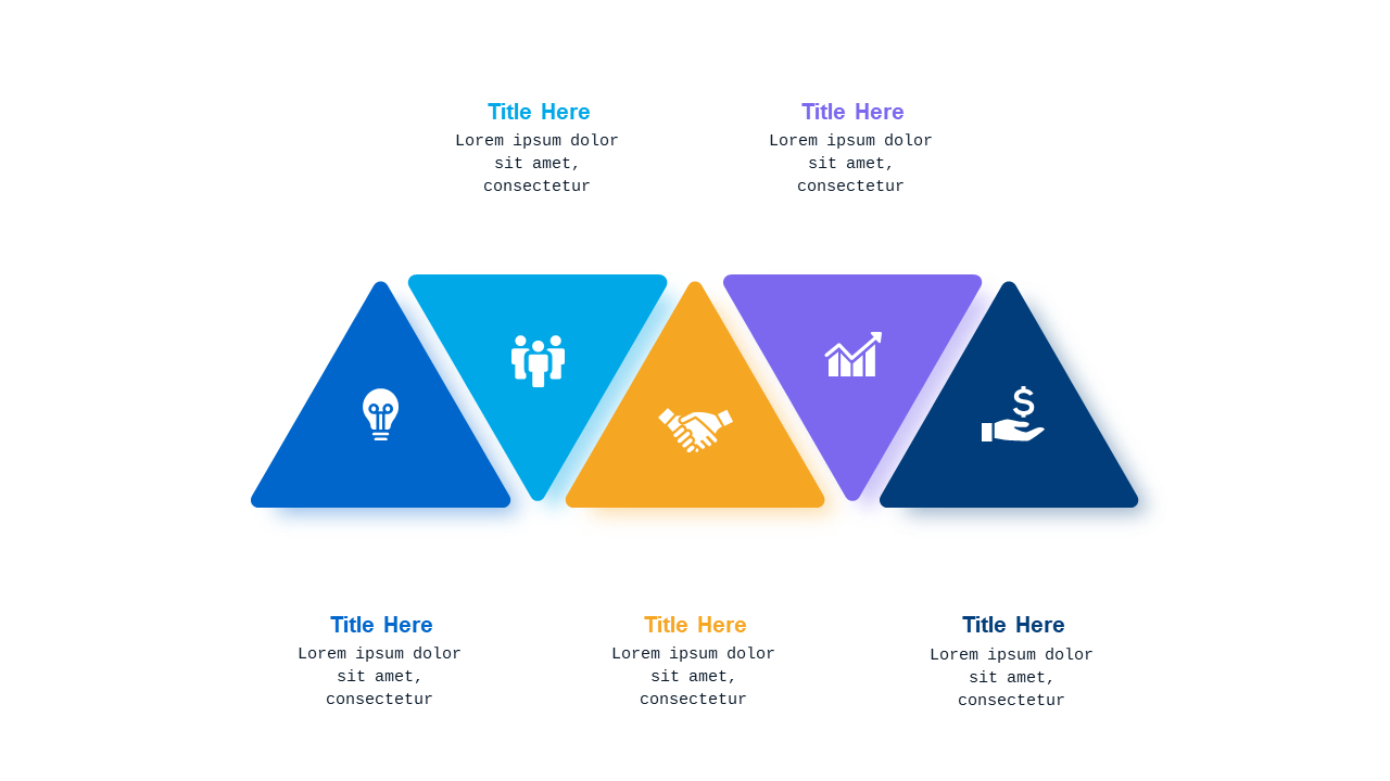Triangular Infographic PowerPoint Template (Ocean...