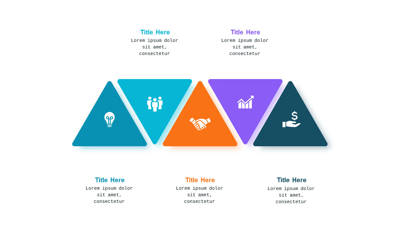 Triangular Infographic PowerPoint Template (Teal Modern)
