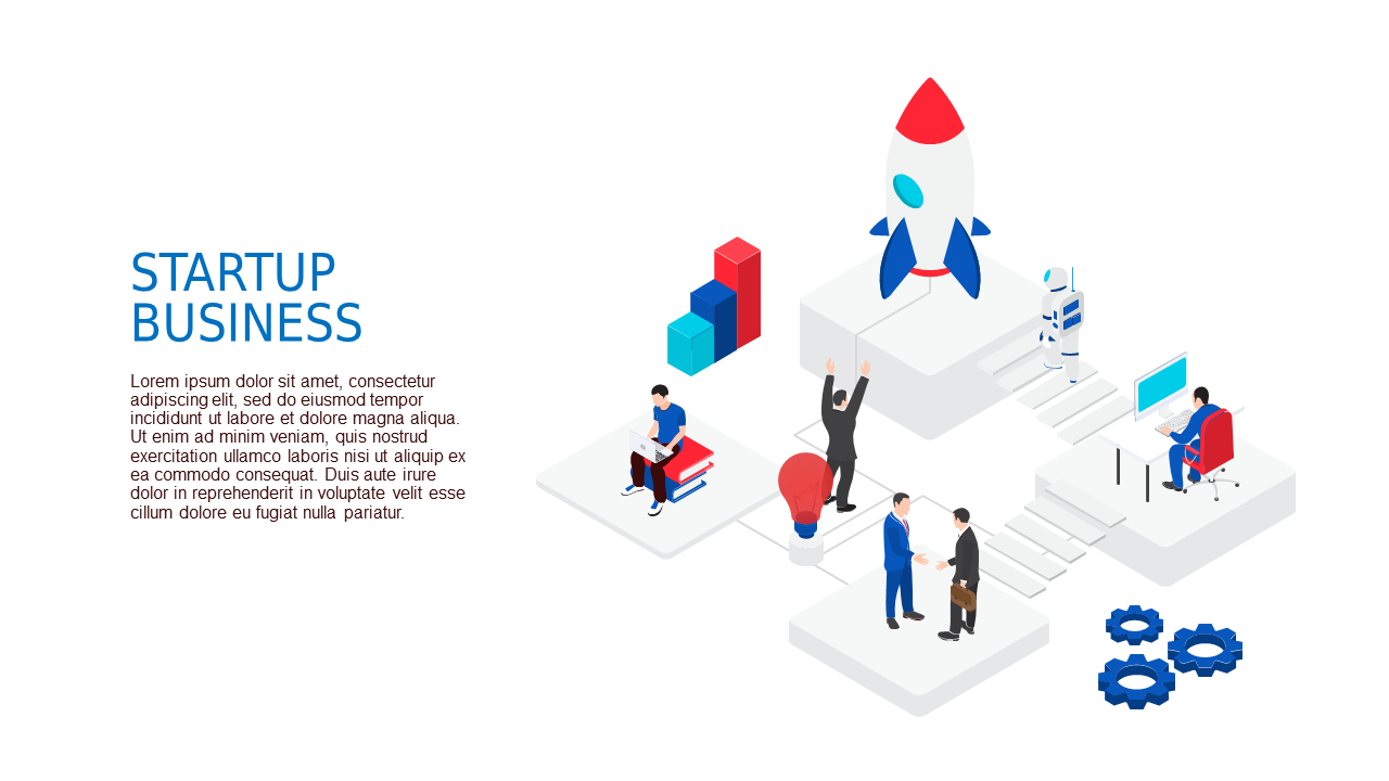 Startup Business Sales Funnel Illustration – Light – Crimson Bold