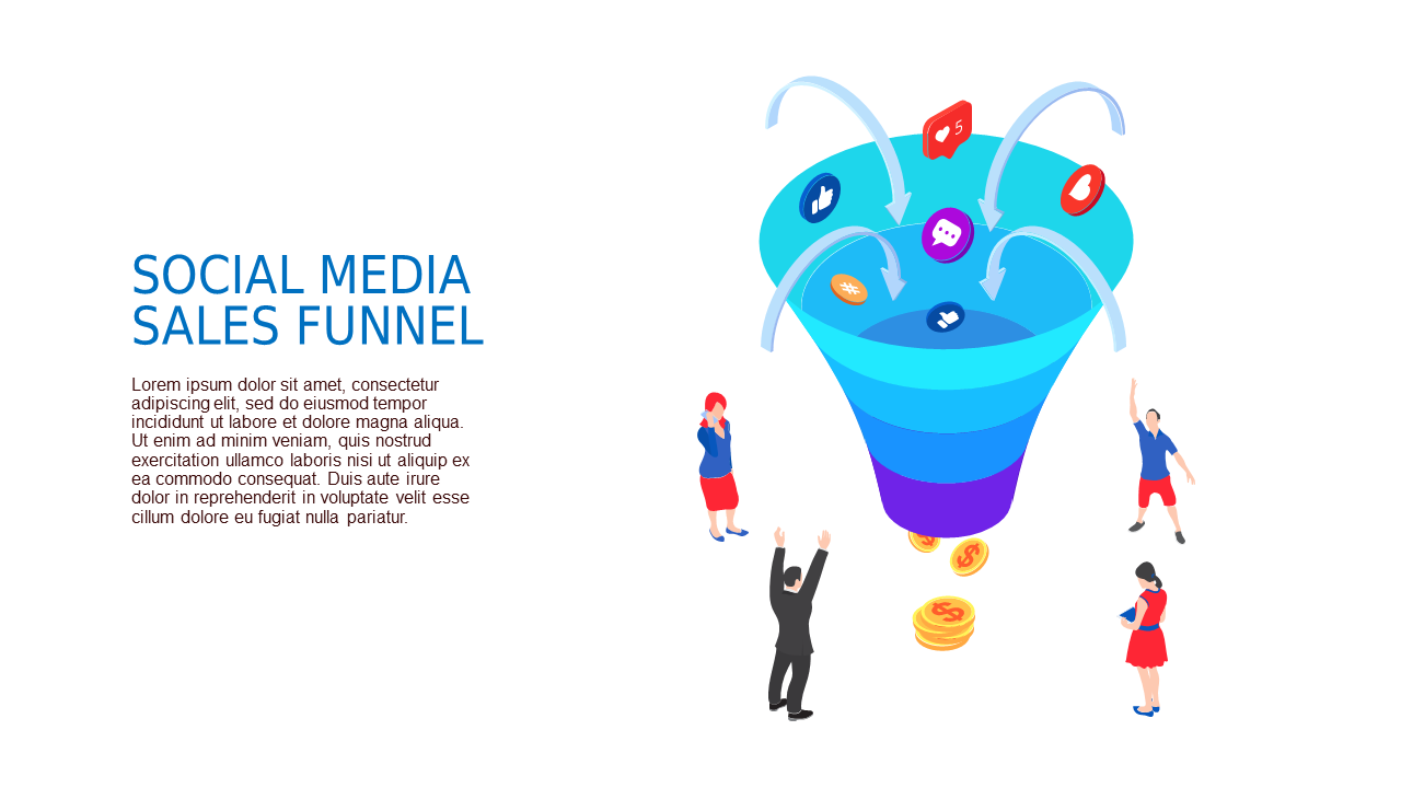 Startup Business Sales Funnel Illustration
