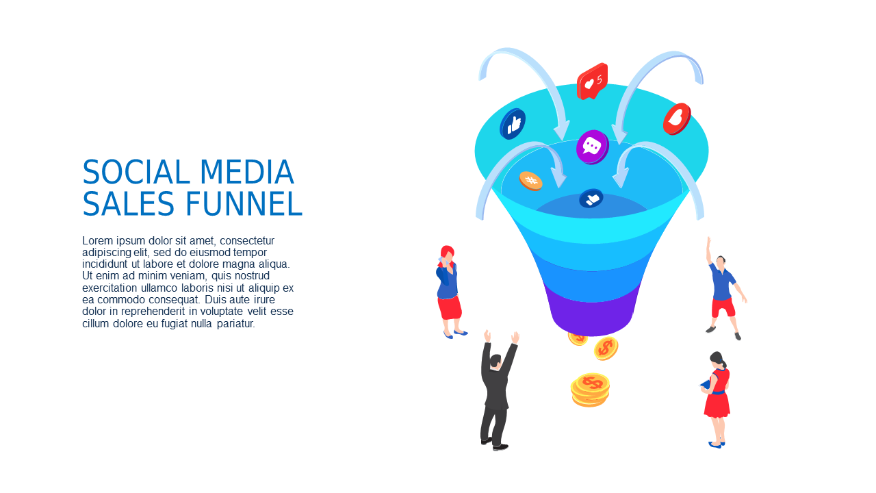 Startup Business Sales Funnel Illustration