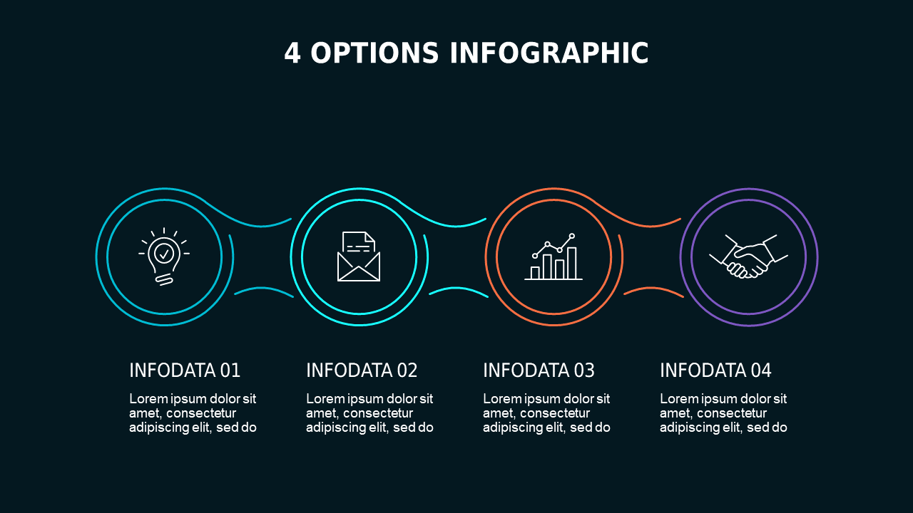Dynamic Options Infographic Design – Dark – Teal Modern