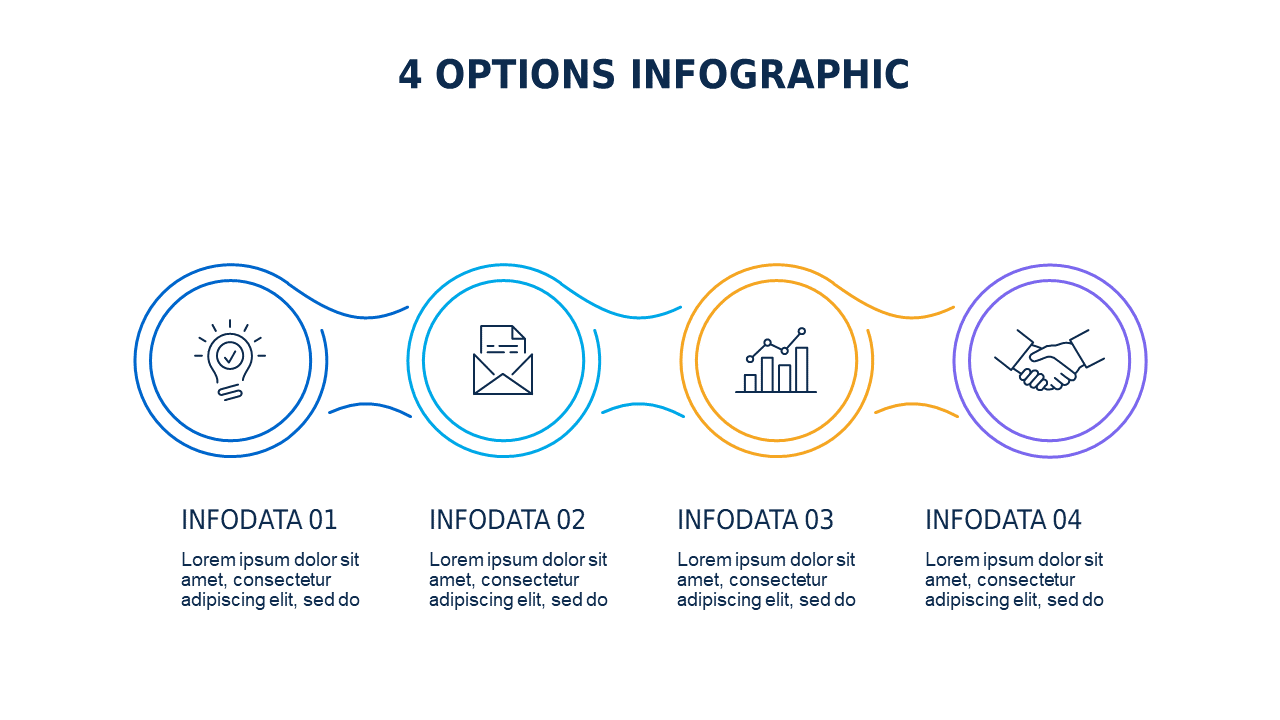Infographic Options for Data Presentation – Light – Ocean Blue