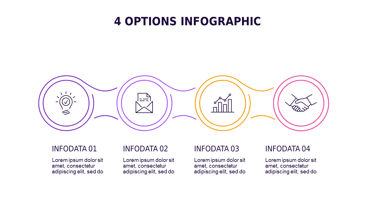 Infographic Options for Data Presentation – Light – Royal Purple