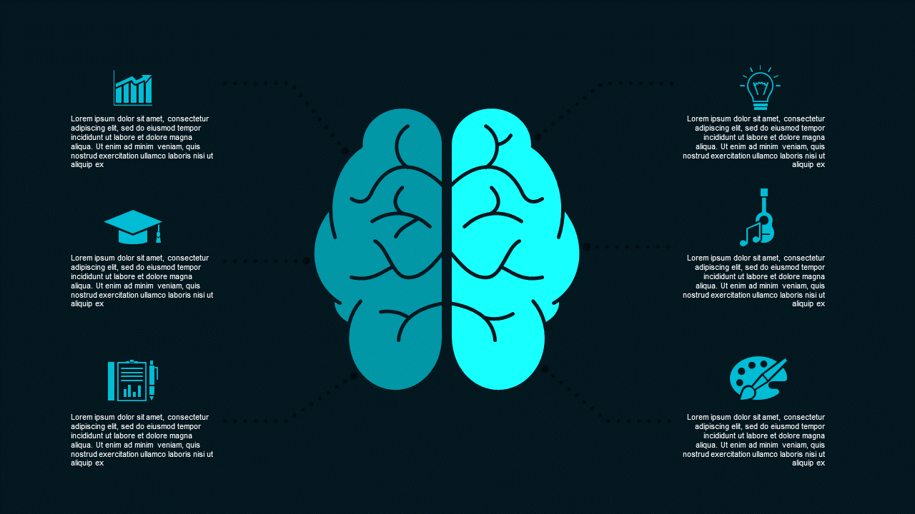 Creative Brainstorming Infographic Design – Dark – Teal Modern
