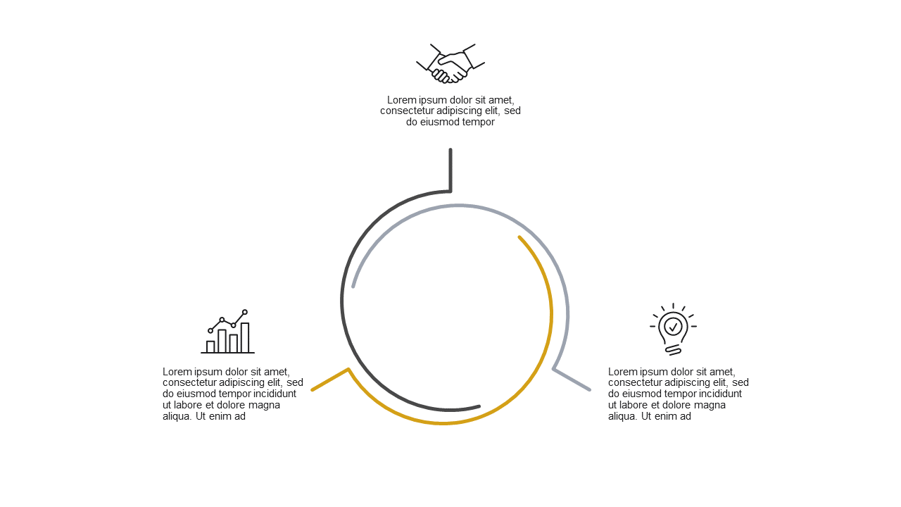 Circular Business Process Infographic – Light – Charcoal Gold