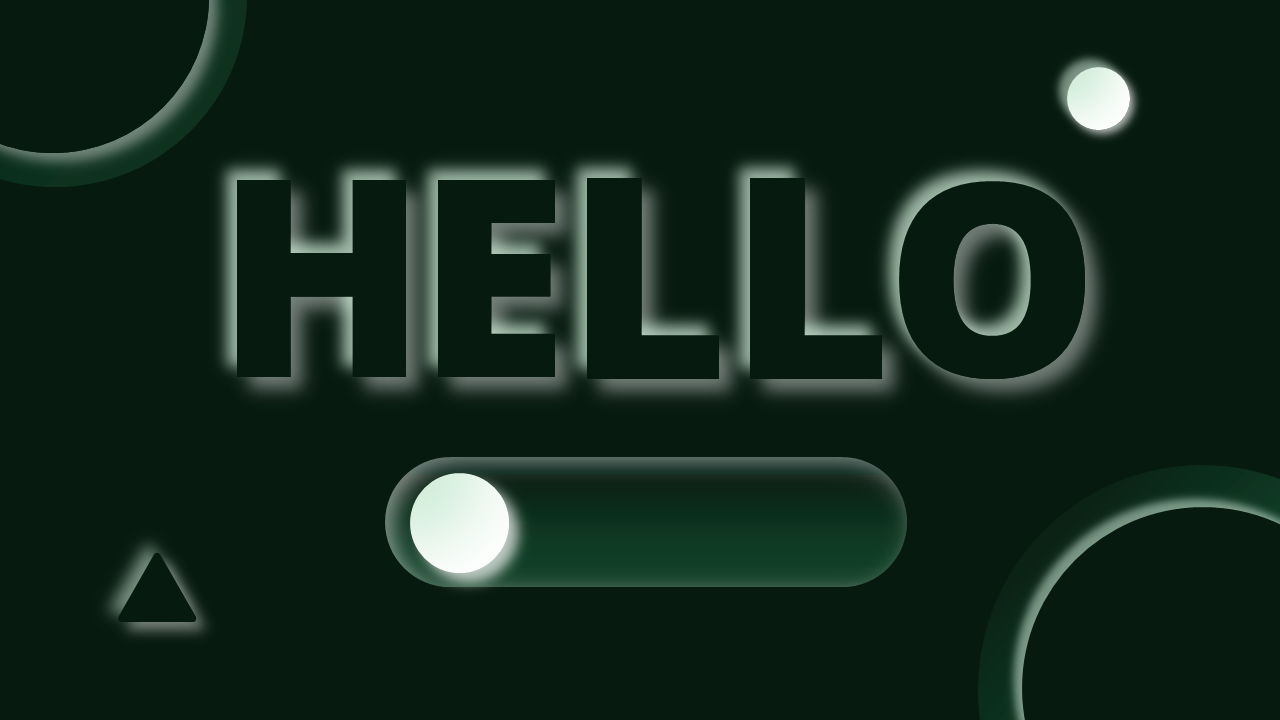 Neumorphic Style Text Presentations – Dark – Corporate Green