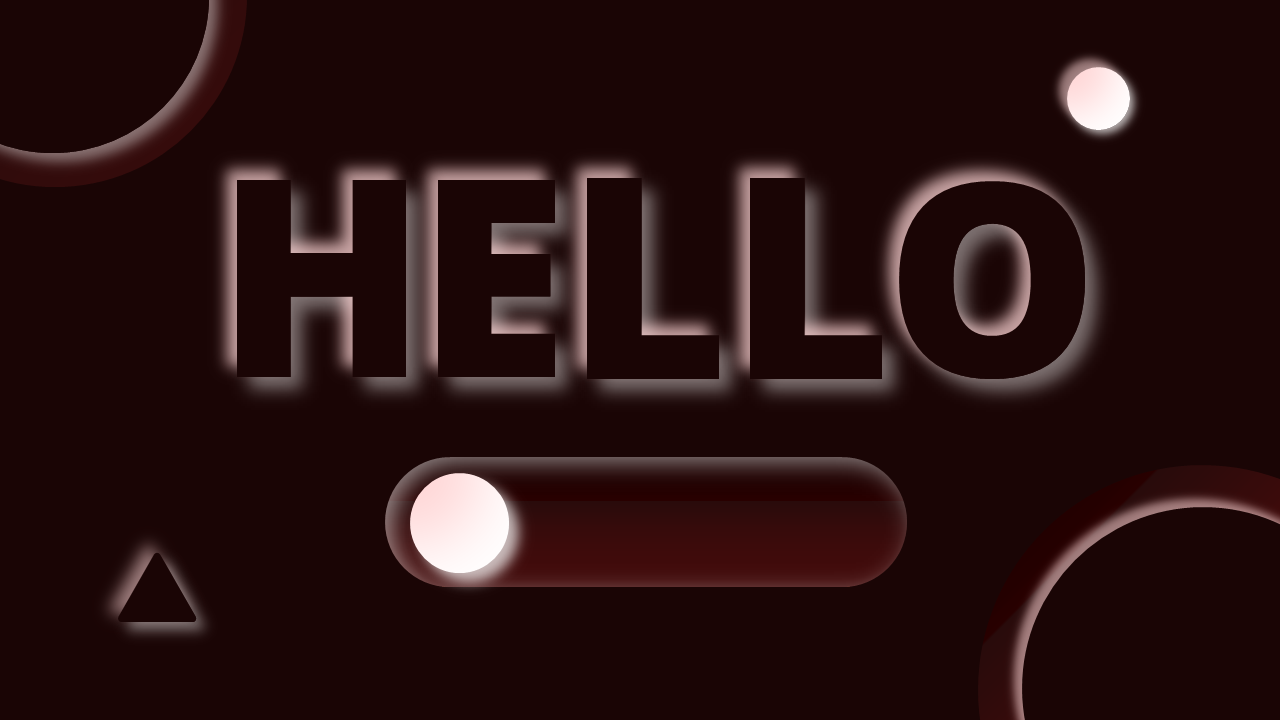 Neumorphic Style Text Presentations – Dark – Crimson Bold