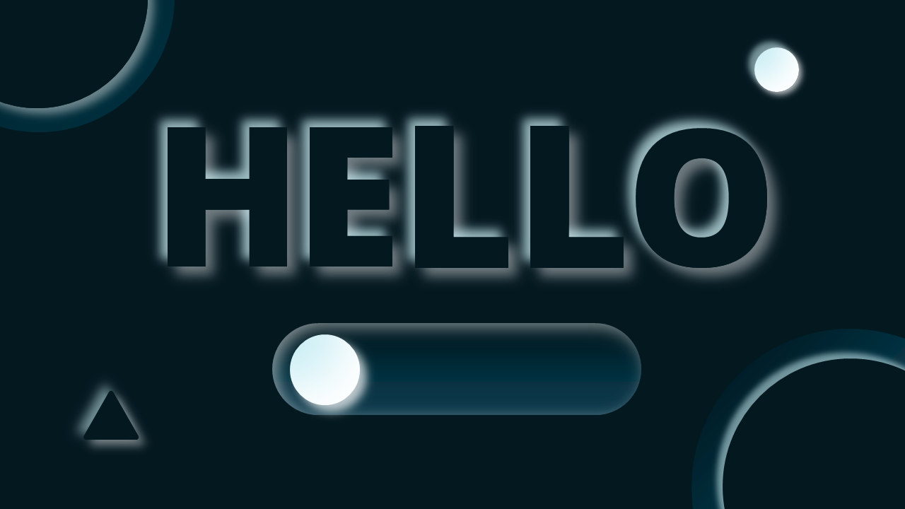 Neumorphic Style Text Presentations – Dark – Teal Modern