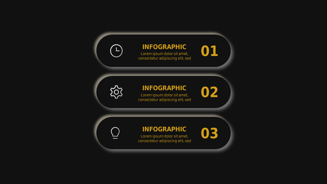 Neumorphic Bar Chart PowerPoint Template Dark (Ch...