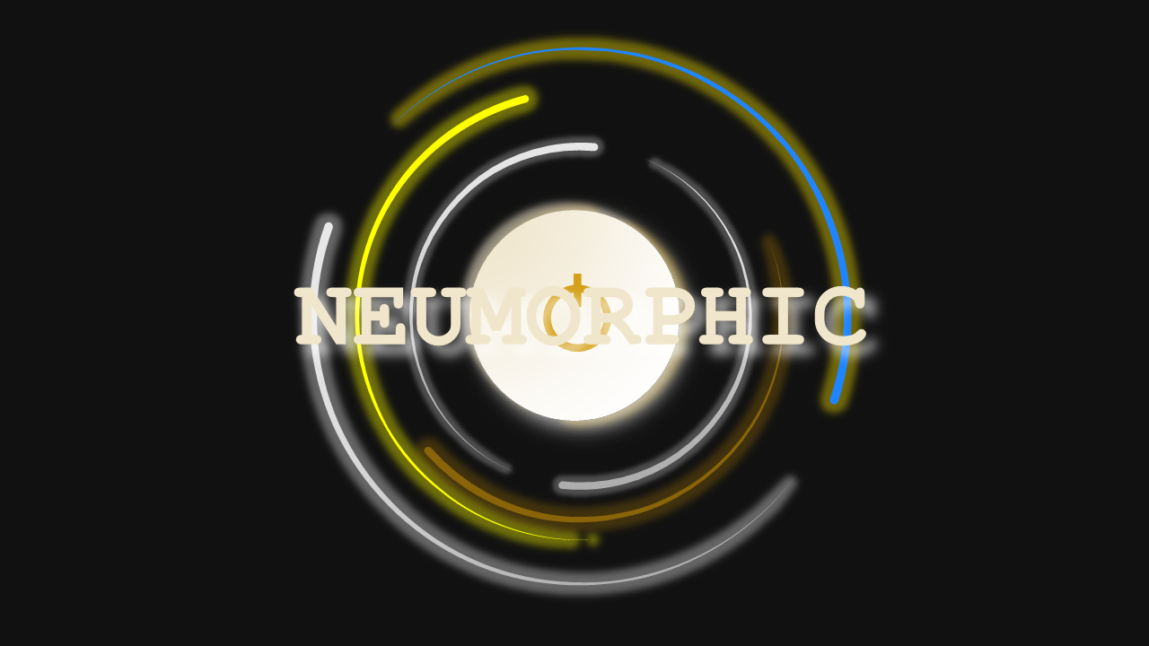 Neumorphic Design PowerPoint Template Dark (Charc...