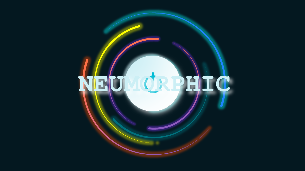 Neumorphic Design PowerPoint Template Dark (Teal ...