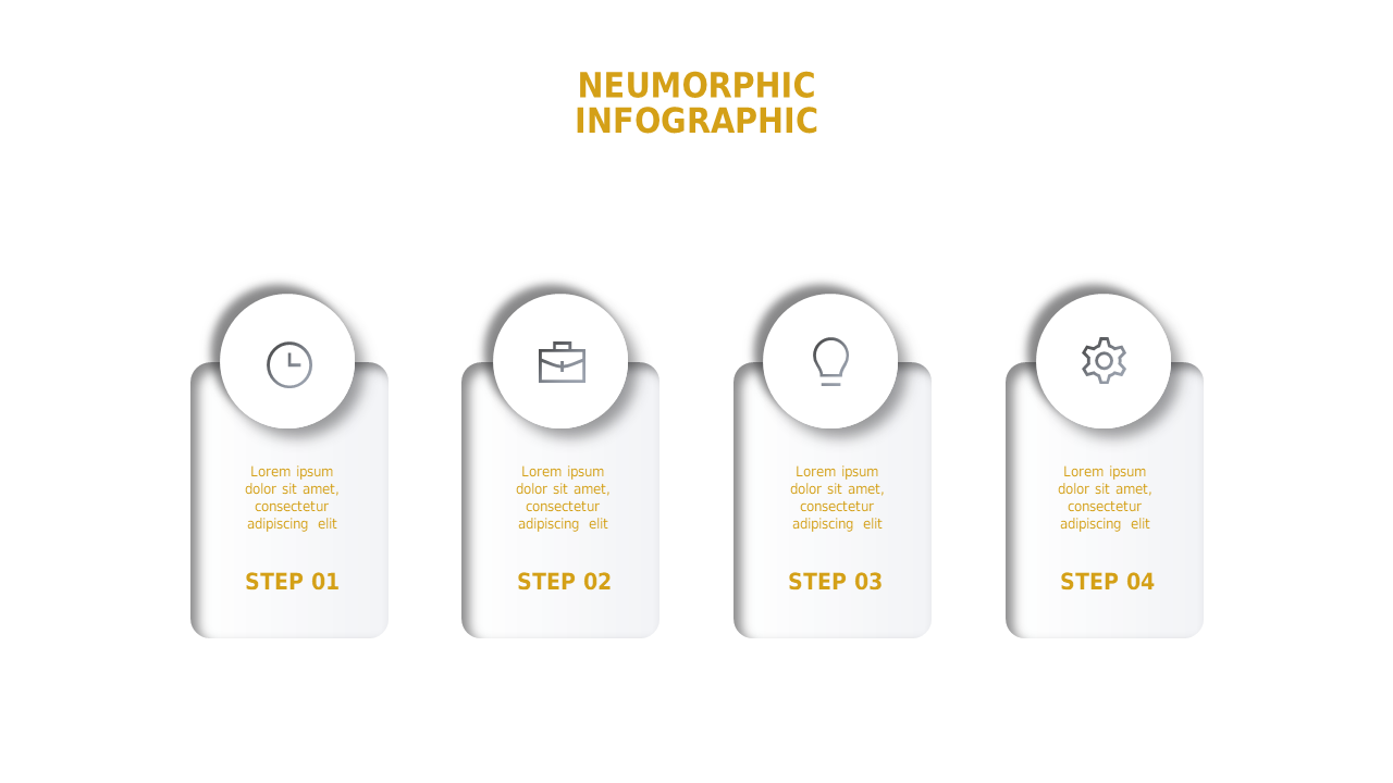 Neumorphic Infographic PowerPoint Template (Charc...
