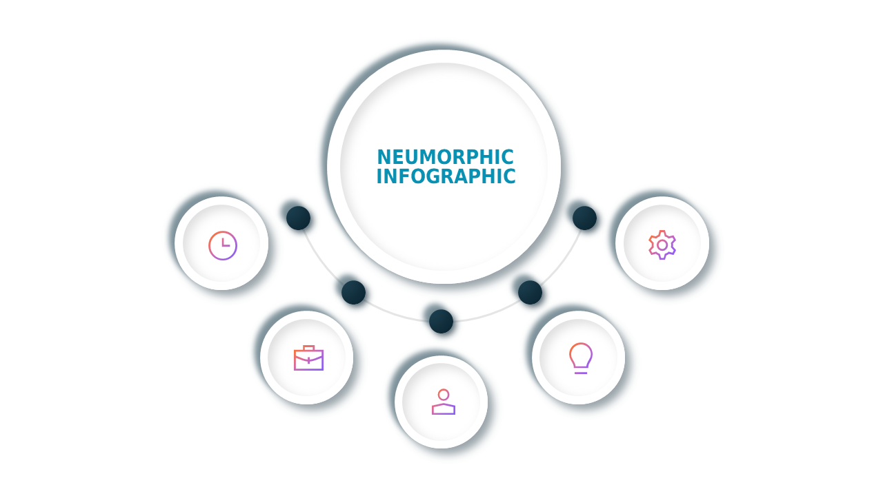 Neumorphic Infographic PowerPoint Template (Teal Modern)