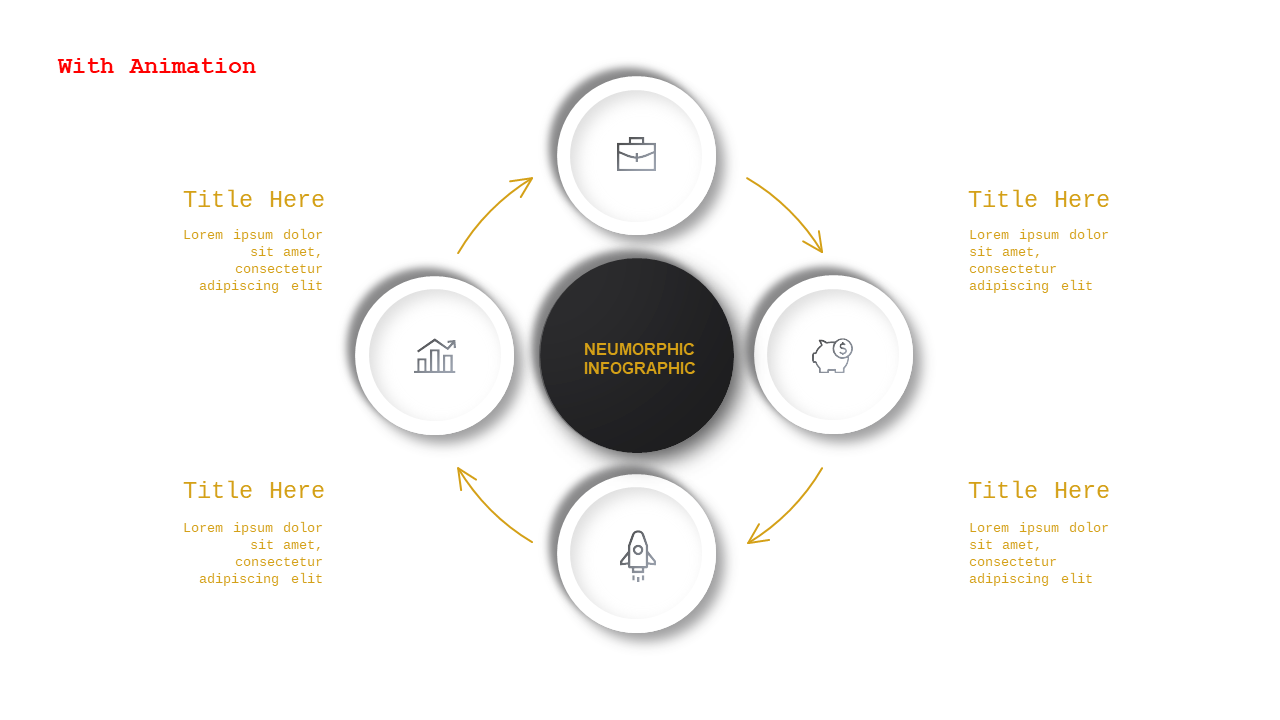 Neumorphic Circular Infographic Design