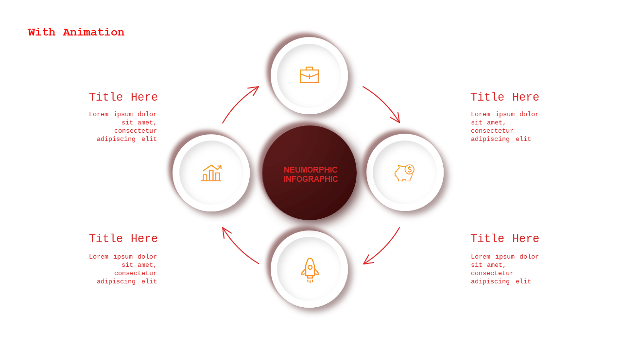 Neumorphic Circular Infographic Design