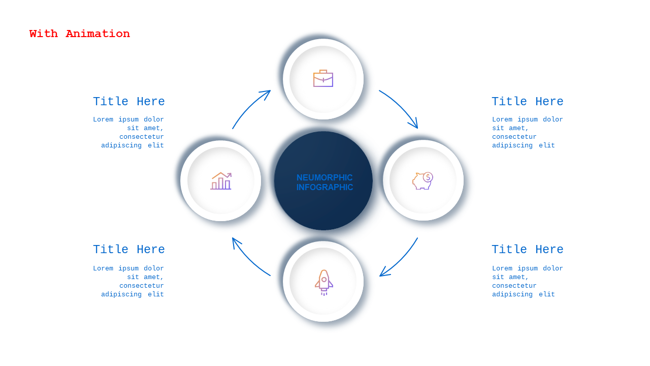 Neumorphic Circular Infographic Design