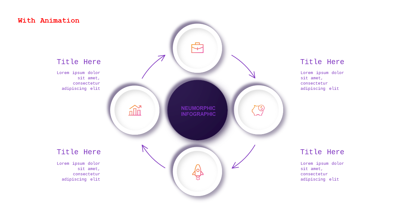 Neumorphic Circular Infographic Design
