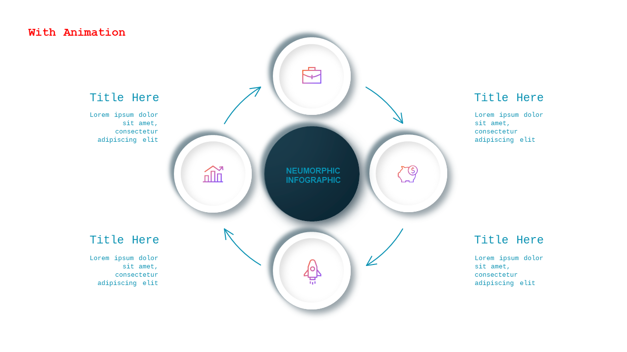 Neumorphic Circular Infographic Design