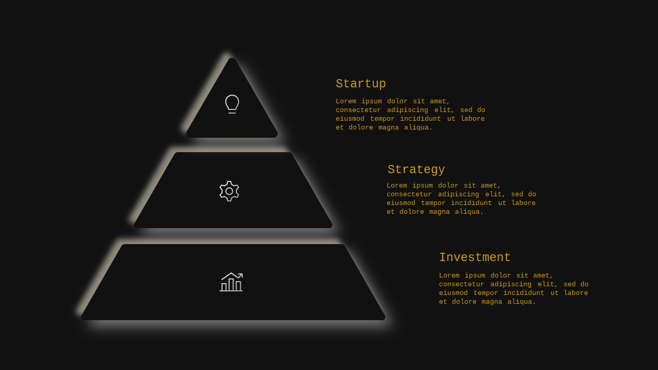 Neumorphic Pyramid Diagram PowerPoint Template Da...
