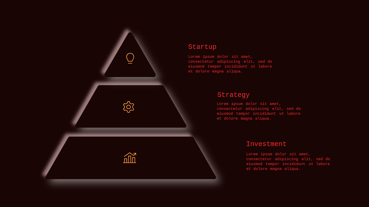 Neumorphic Pyramid Diagram PowerPoint Template Da...