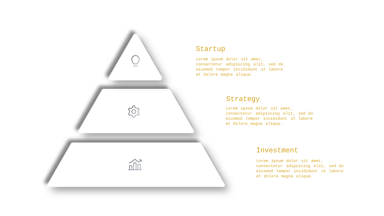 Neumorphic Pyramid Diagram PowerPoint Template (C...