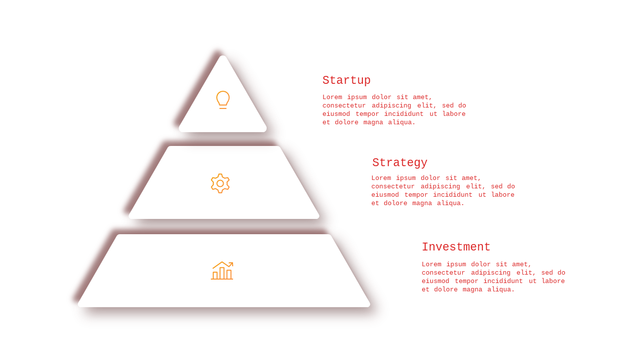 Neumorphic Pyramid Diagram PowerPoint Template (C...