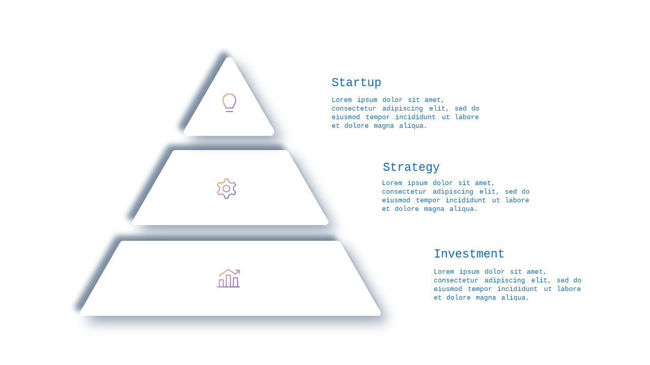 Neumorphic Pyramid Diagram PowerPoint Template (O...