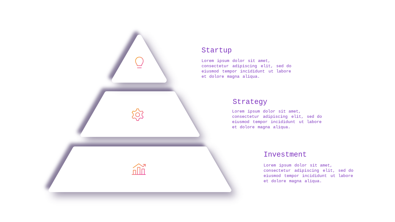 Neumorphic Pyramid Diagram PowerPoint Template (R...