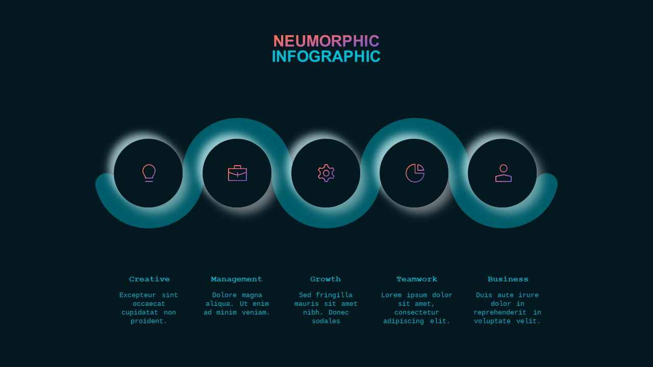 Neumorphic Infographic Set 1 PowerPoint Template ...