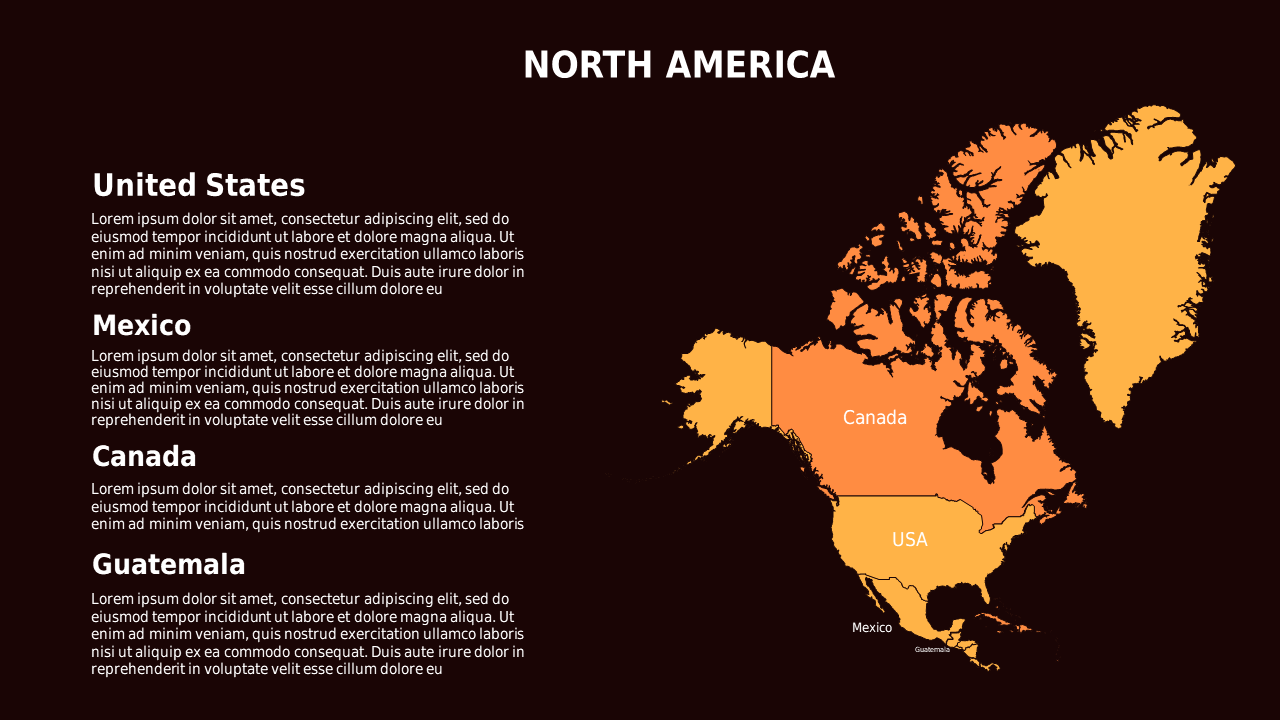 Geographical Overview of North America – Crimson Bold