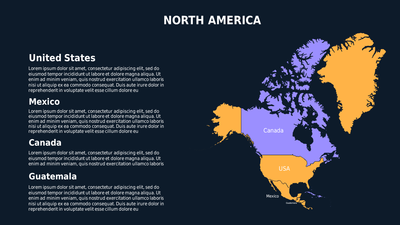 Geographical Overview of North America – Ocean Blue