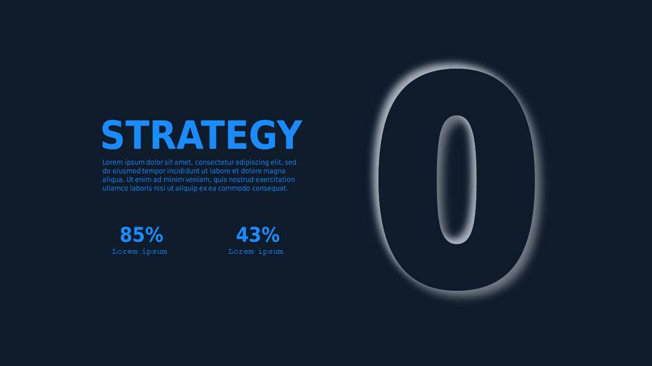 Bold Numeric Strategy Overview – Dark – Ocean Blue