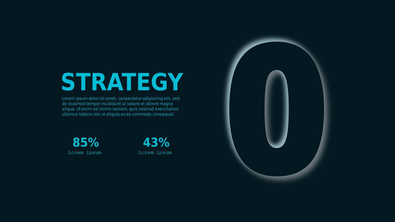 Bold Numeric Strategy Overview – Dark – Teal Modern