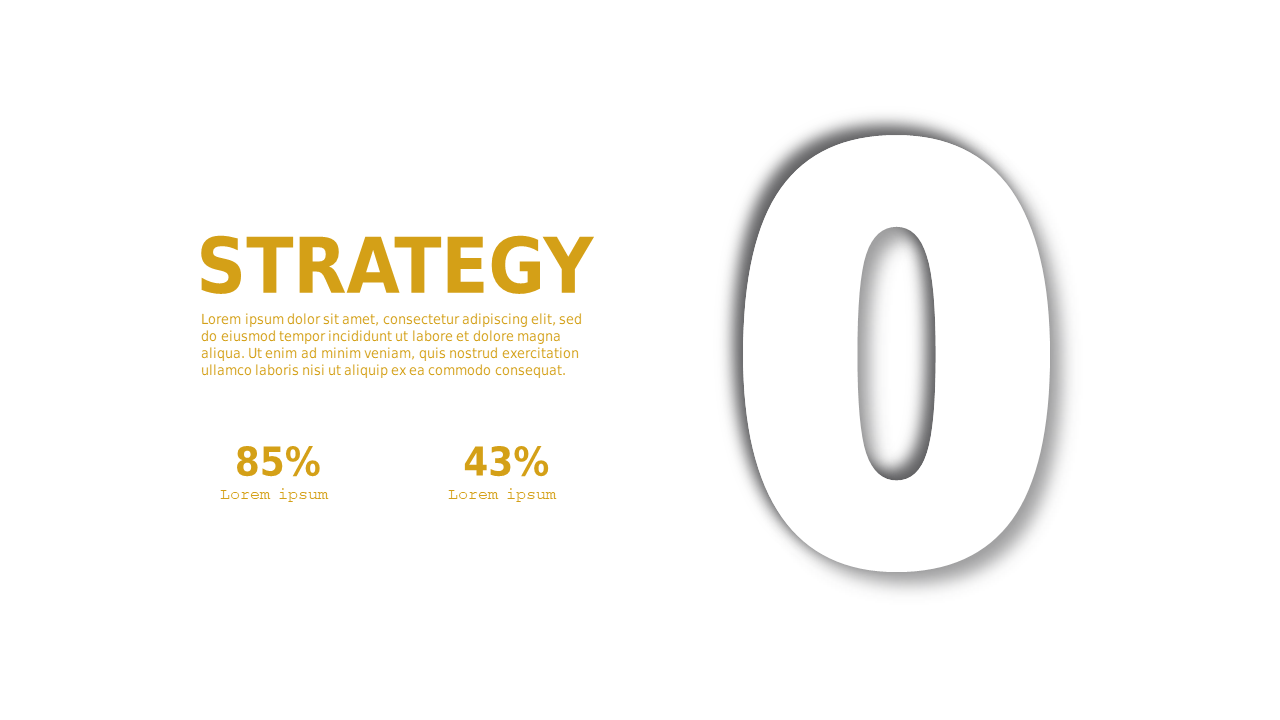 Dynamic Number Presentation Layout – Light – Charcoal Gold