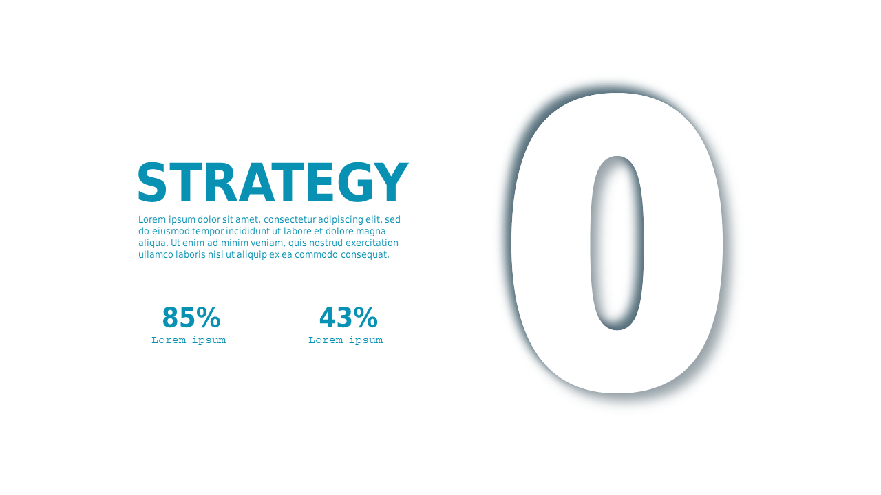 Dynamic Number Presentation Layout – Light – Teal Modern