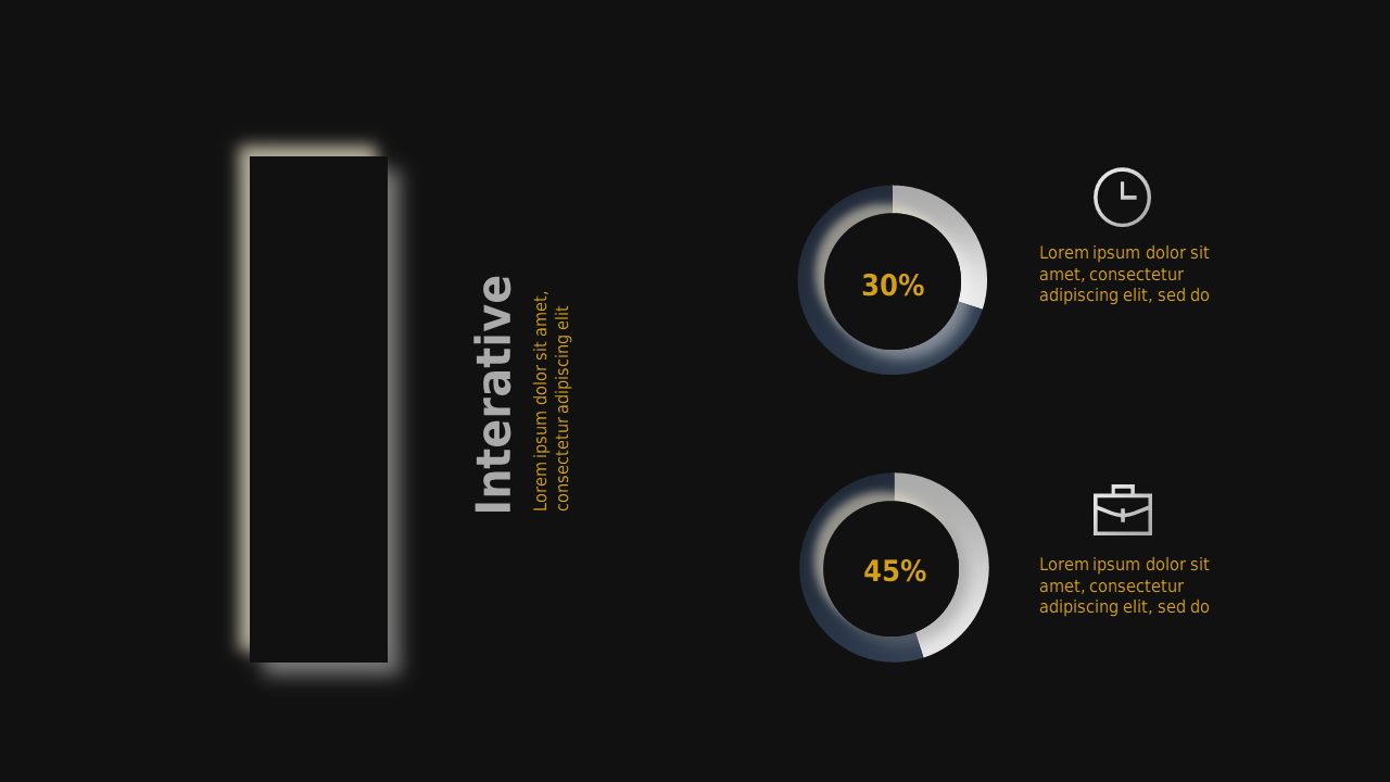 2021 Loading Screen PowerPoint Template Dark (Charcoal Gold)
