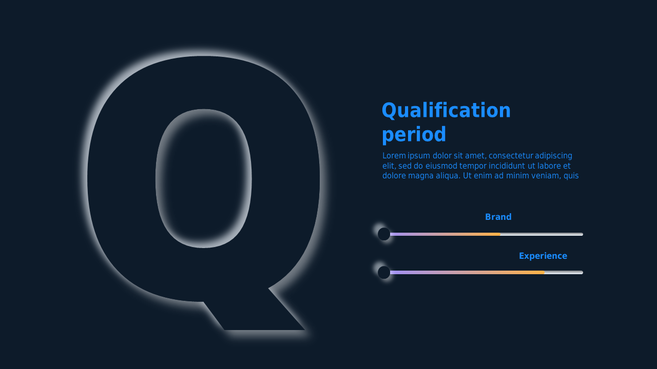 Qualification Period PowerPoint Template Dark (Ocean Blue)