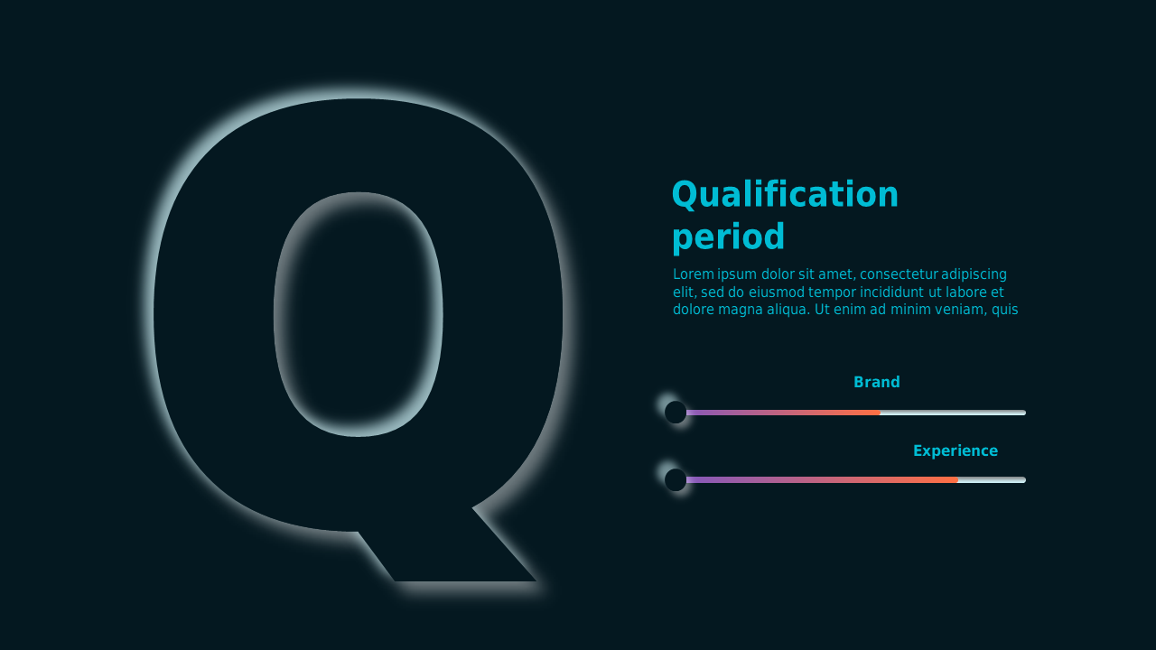Qualification Period PowerPoint Template Dark (Teal Modern)
