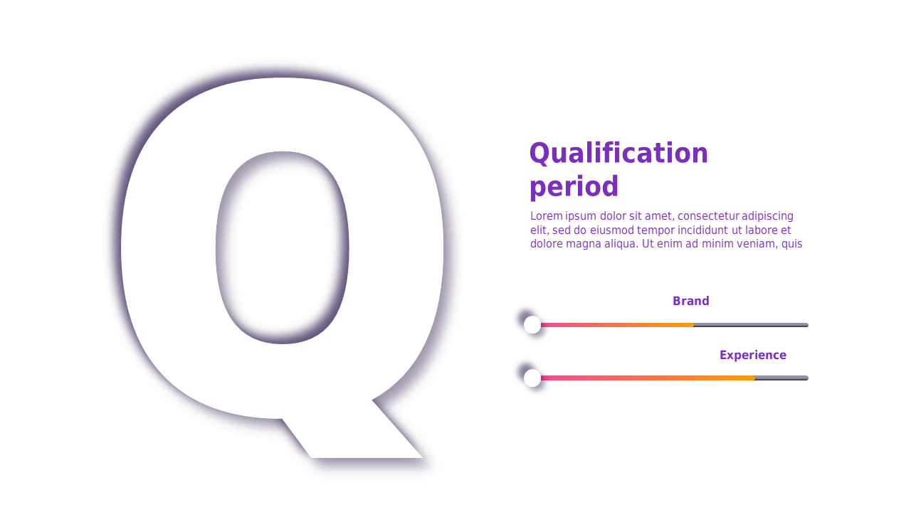 Qualification Period PowerPoint Template (Royal Purple)