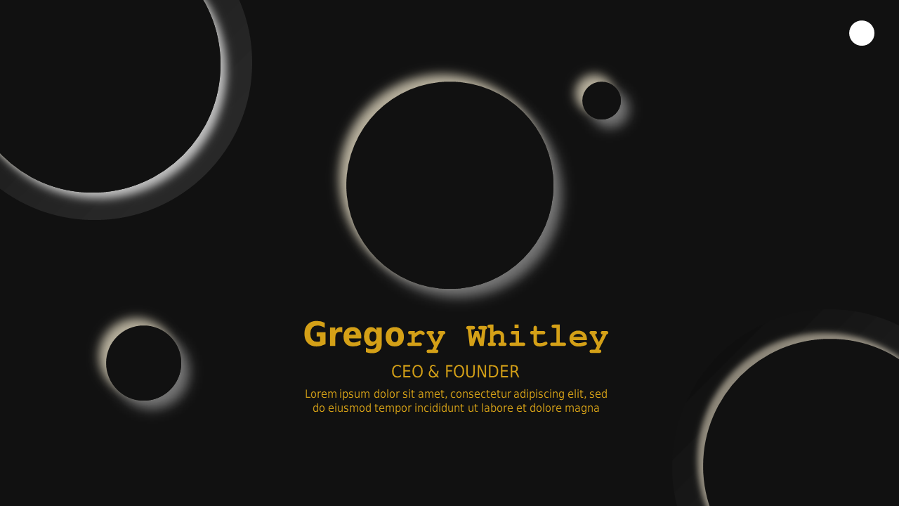 Modern Circular Business Introduction – Dark – Charcoal Gold