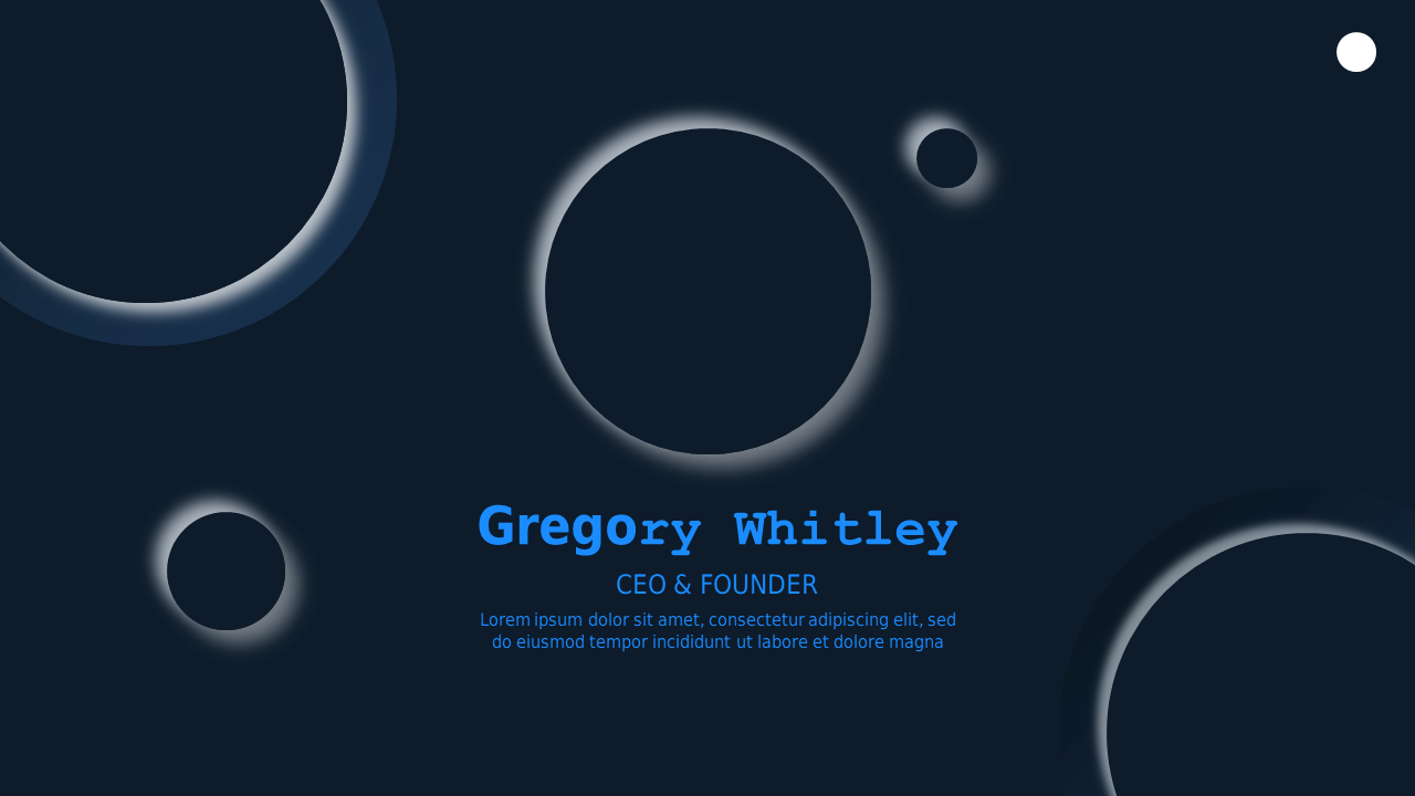 Modern Circular Business Introduction – Dark – Ocean Blue