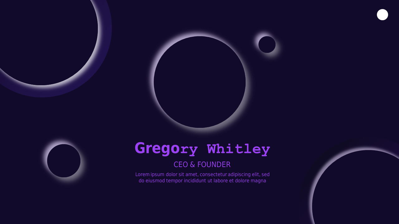 Modern Circular Business Introduction – Dark – Royal Purple